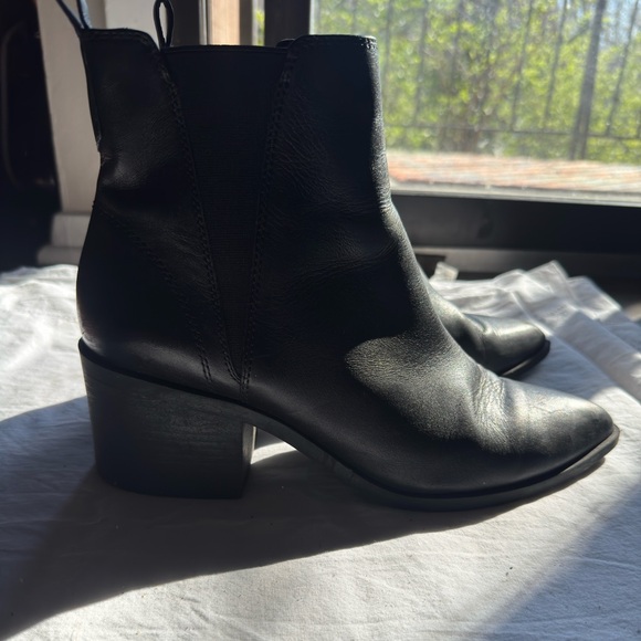 Steve Madden audience black leather boots 10 - Picture 4 of 5